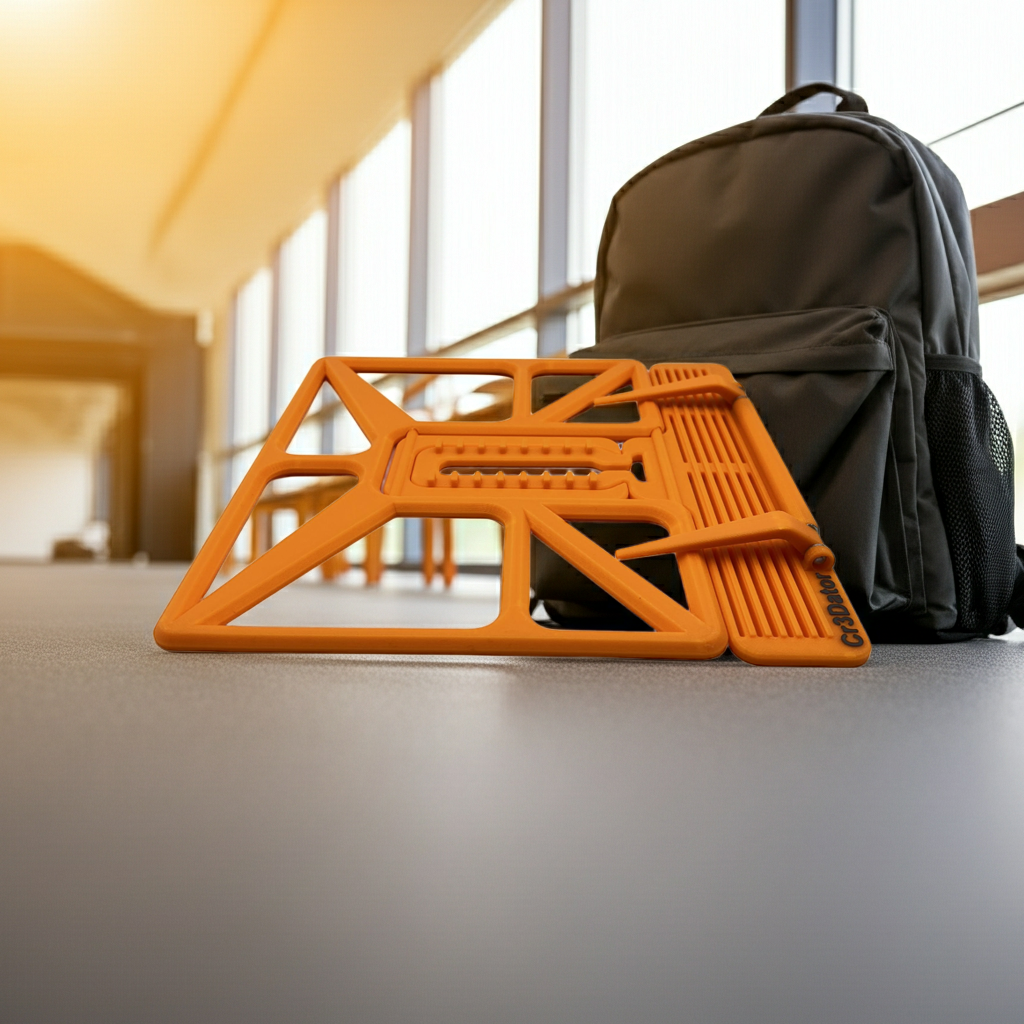 Buchständer eingeklappt in weiß