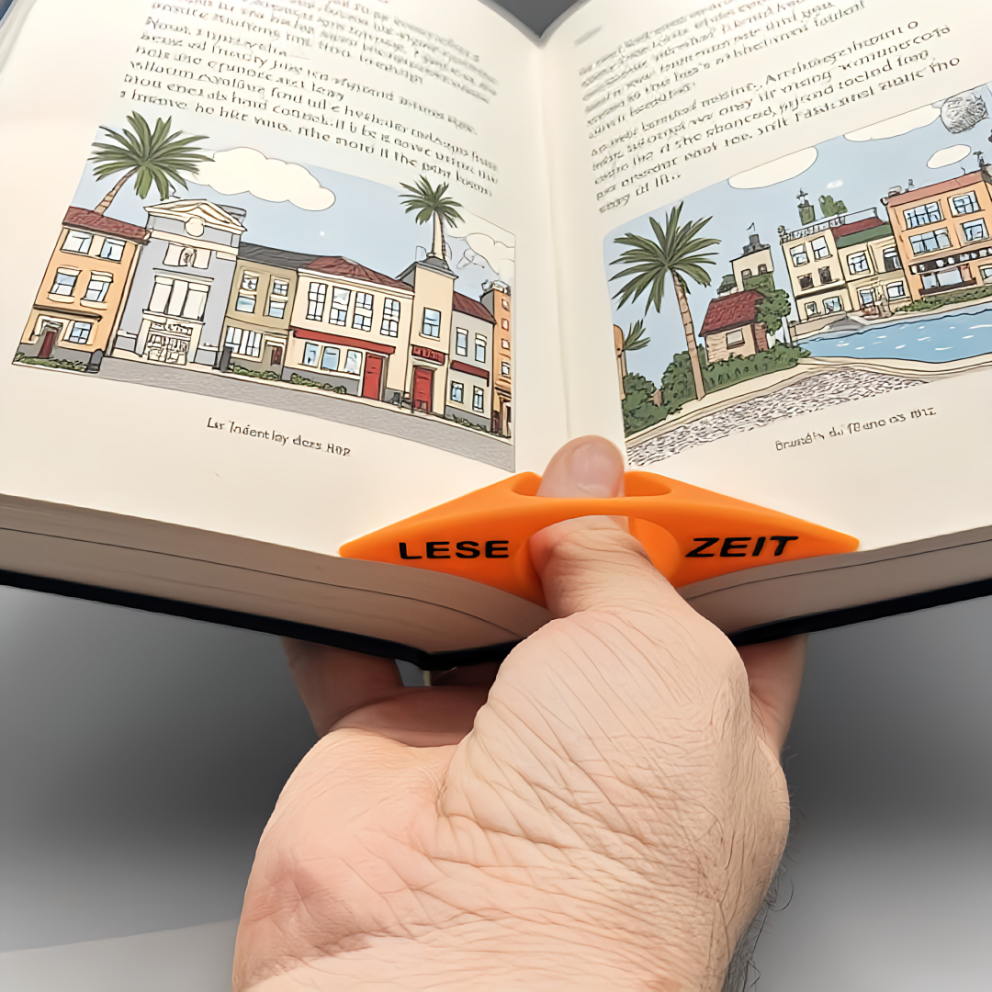 Buchseitenhalter in Orange