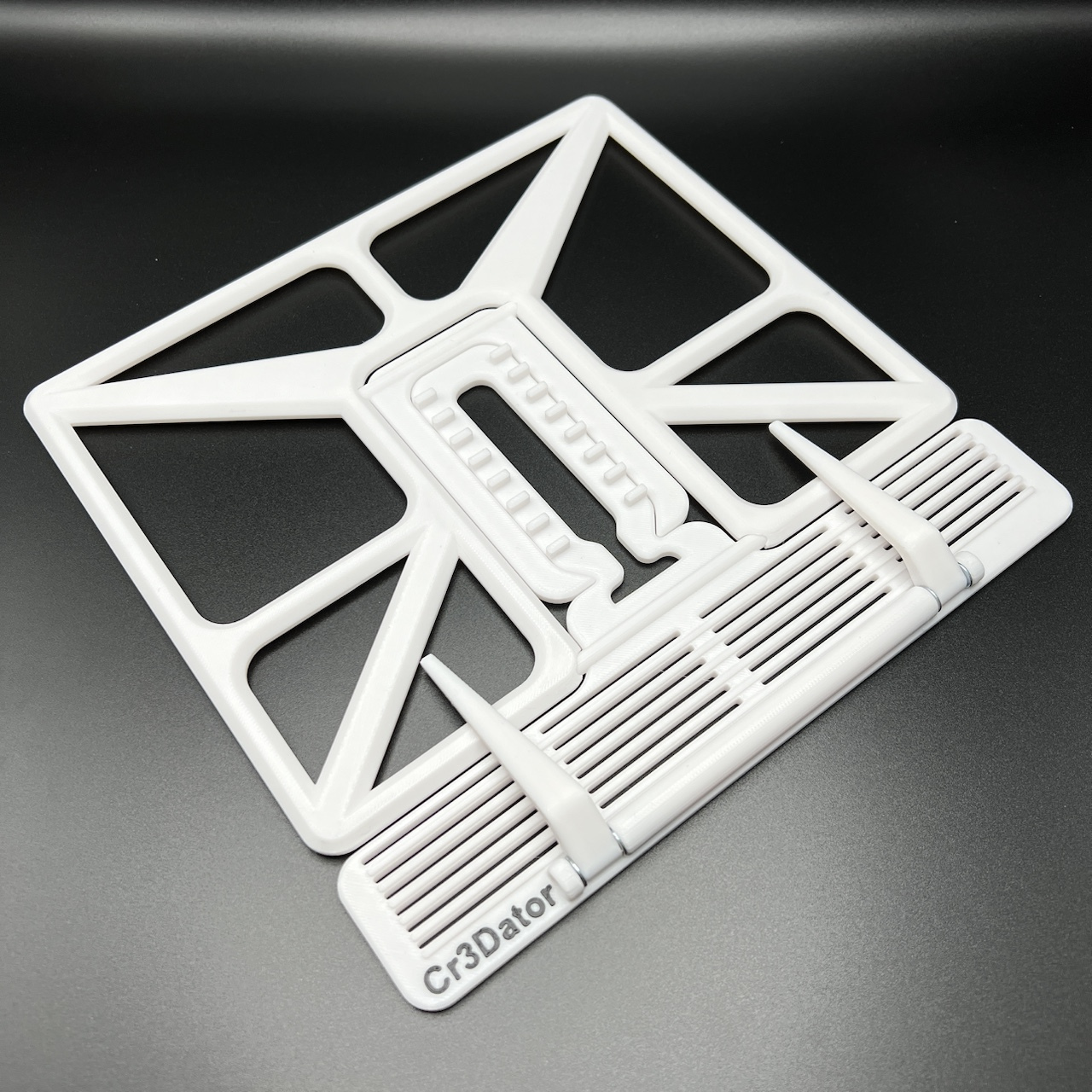 Buchständer eingeklappt in weiß