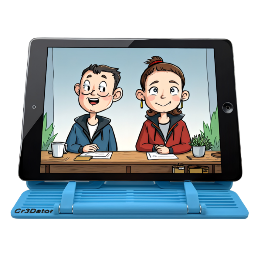 Buchständer mit Tablet