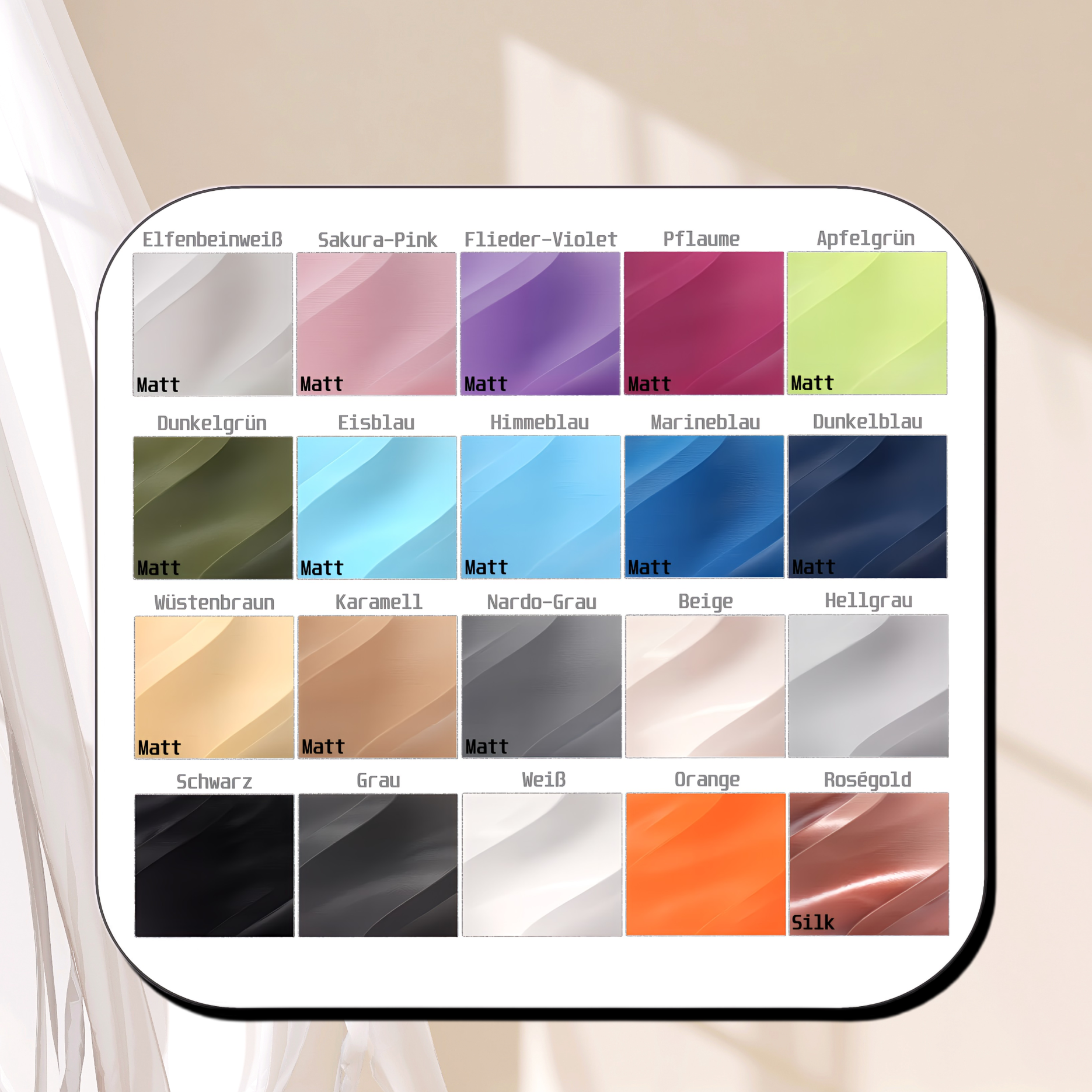 Farbpalette Überischt